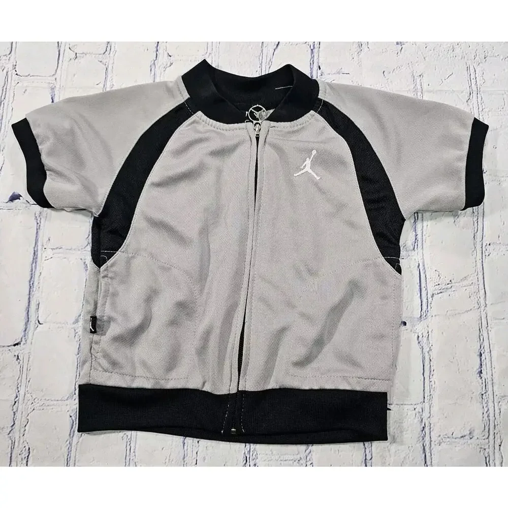 Nike Jordan Boys Grey Black Jacket Air Y2K TODDLER SIZE 24 MONTHS